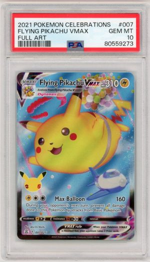 Flying Pikachu VMAX Pokemon Celebrations Full Art 007/025 PSA 10