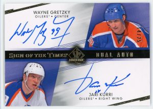 Gretzky/Kurri 2014-15 SP Authentic Sign Of The Times Dual Auto 14/25 #ST2-KG