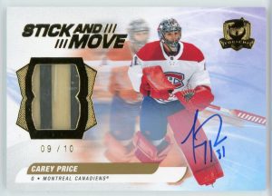 Carey Price 2020-21 UD The Cup Stick And Move Auto 09/10 #SM-CP