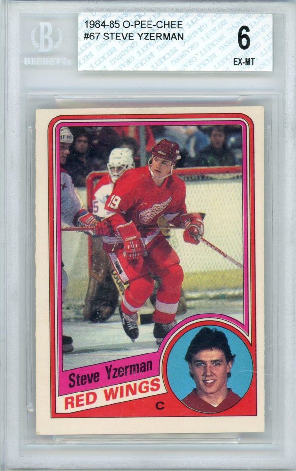 Steve Yzerman Red Wings 1984-85 OPC BGS 6 Rookie Card #67