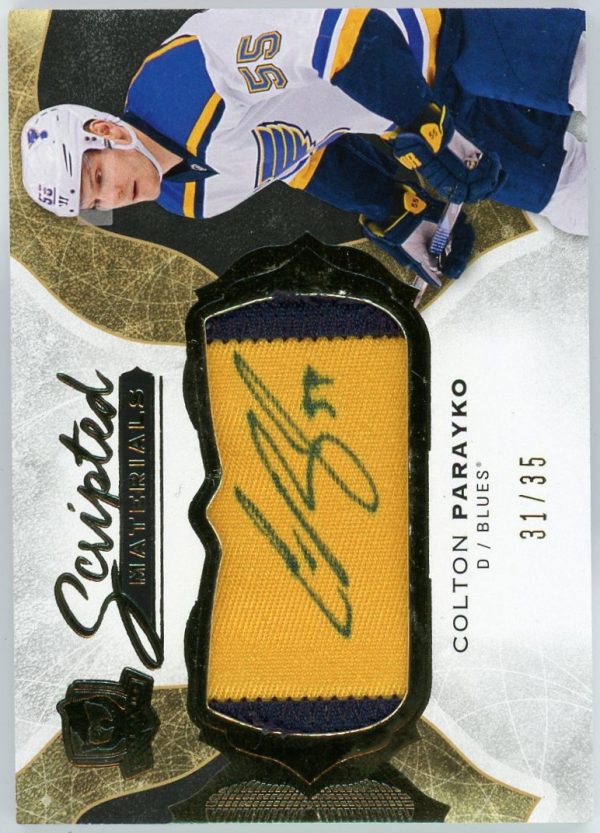Colton Parayko 2016-17 UD The Cup Scripted Materials /35 #SM-PA