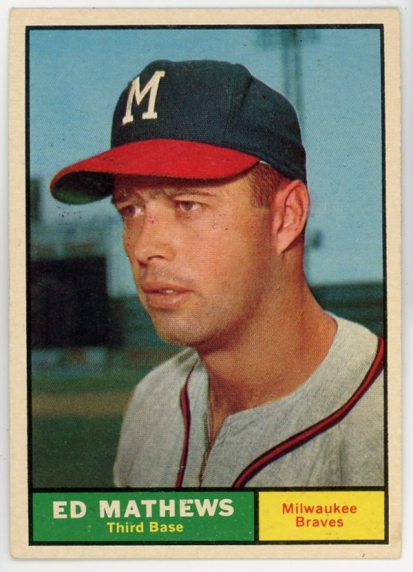 ED Mathews 1961 Topps Baseball Card HOF #120