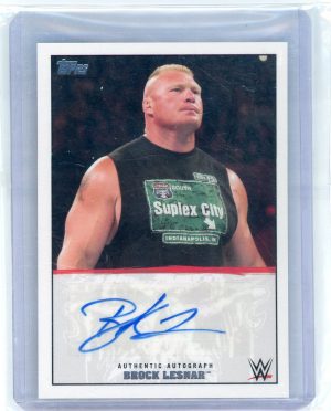 Brock Lesnar 2016 Topps WWE Fear The Fury Autograph 86/99