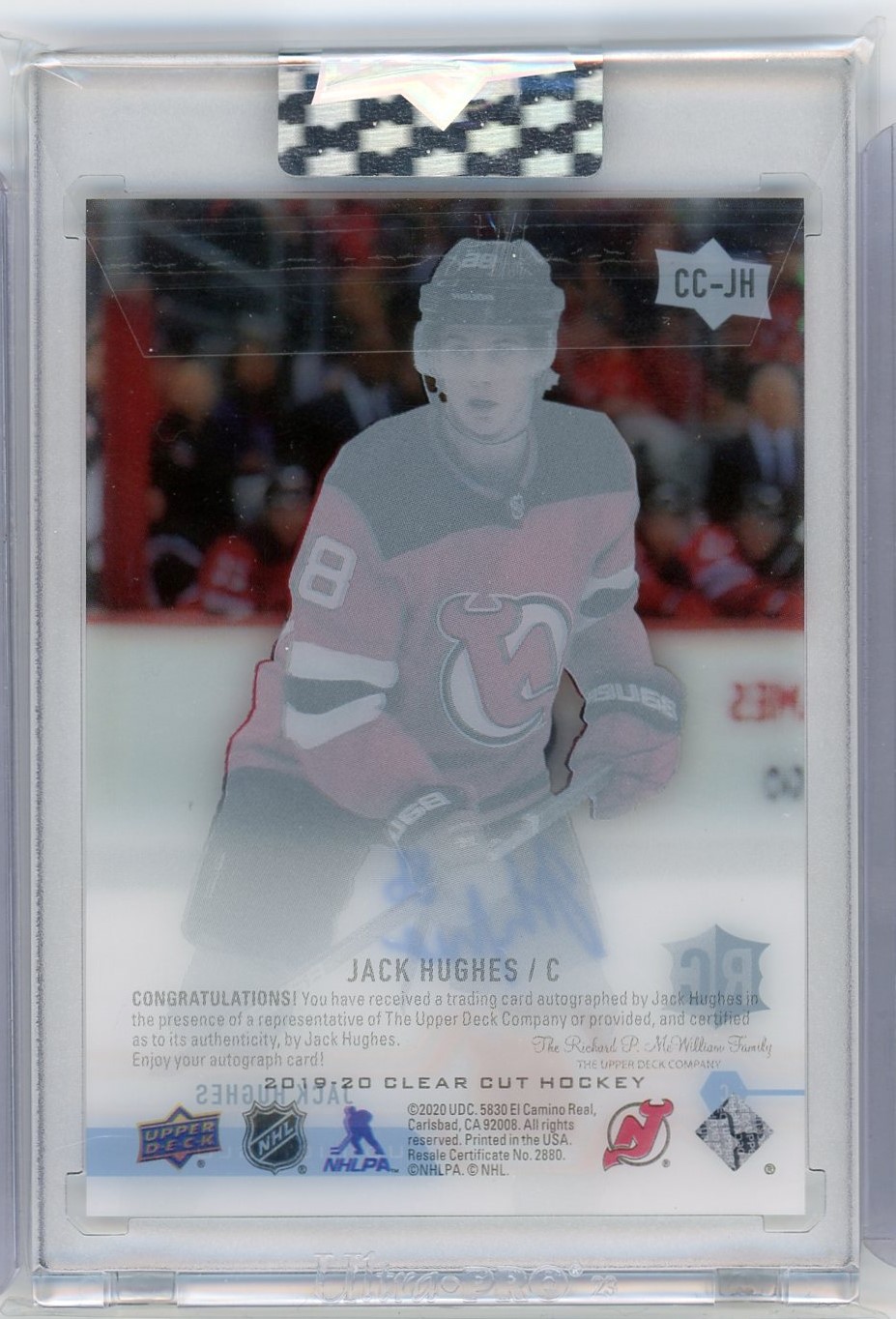 Jack Hughes New Jersey Devils Autographed 2019-20 Upper Deck Artifacts SP  Rookie Redemptions #SP-1 #29/99 Beckett Fanatics Witnessed Authenticated  Rookie Card - NHL Auctions