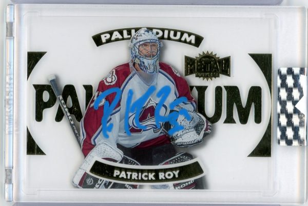 Patrick Roy Avalanche UD 2020 Autographed Palladium Clear Cut Card