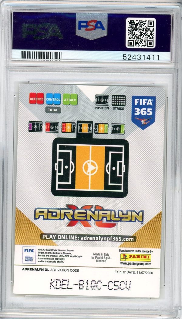 Alphonso Davies Bayern Munich Panini 2019-20 FIFA 365 Adrenalyn XL Card #177 PSA 10