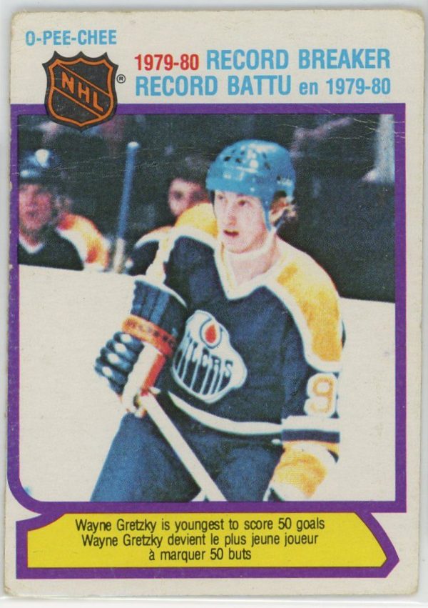 Wayne Gretzky Oilers 1980-81 OPC Record Breaker Card #3