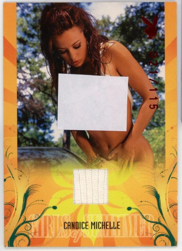 Candice Michelle 2011 Playboy Worn Patch Card /115 RARE!