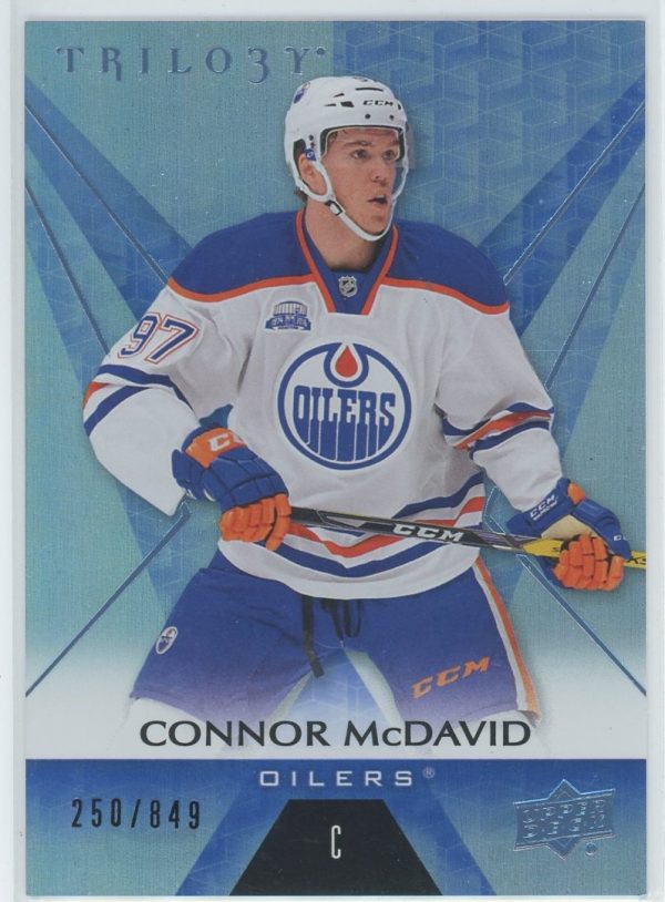 Connor McDavid Oilers UD 2016-17 Trilogy Hockey Card#25 250/849