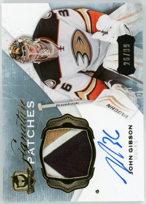 John Gibson 2014-15 UD The Cup Signature Patches /99 #SP-JG