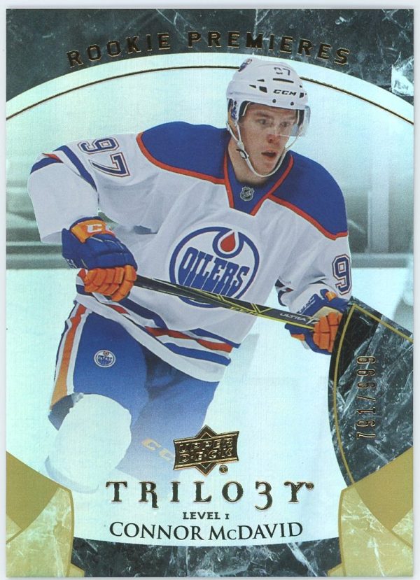 Connor McDavid Oilers UD 2015-16 Trilogy Rookie Premieres Card#101 791/999