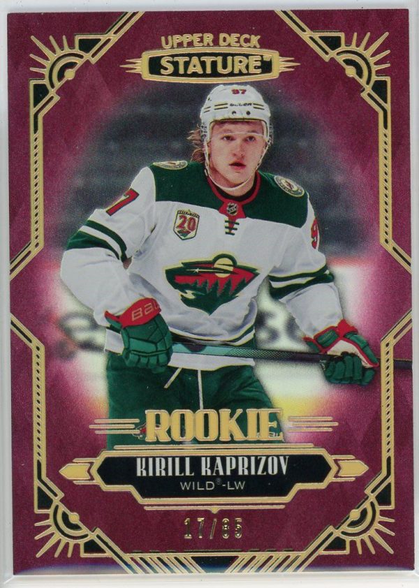 Kirill Kaprizov Wild 2020-21 UD Stature Red Rookie /85 Card #102