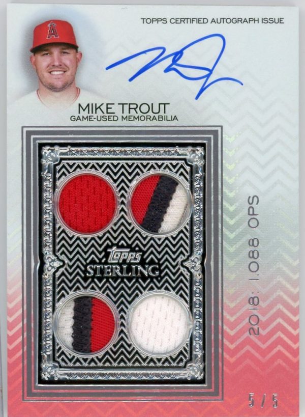 Mike Trout Angels Topps 2021 Autographed Card #5/5