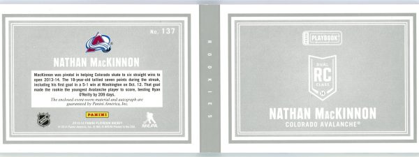 Nathan Mackinnon 2013-14 Panini Playbook RPA Booklet /199 #137