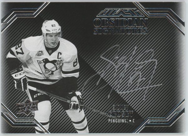 Sidney Crosby Penguins UD 2016-17 Autographed Obsidian Signatures Card#OS-SC