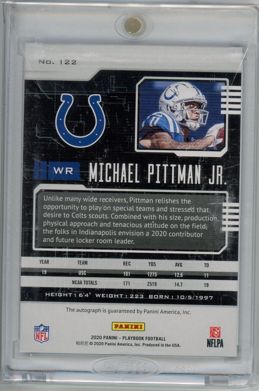 : 2020 Donruss Rated Rookies Canvas #322 Michael Pittman