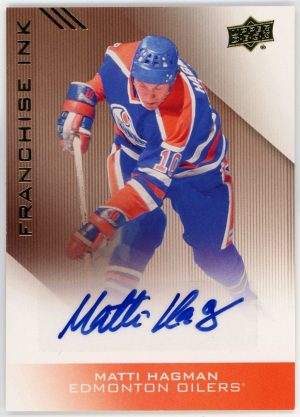 2013-14 Upper Deck Matti Hagman Franchise Ink Edmonton Oilers FI-MH