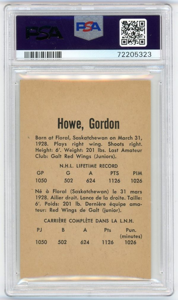 Gordie Howe 1962 Parkhurst Hockey Card #30 PSA 4.5