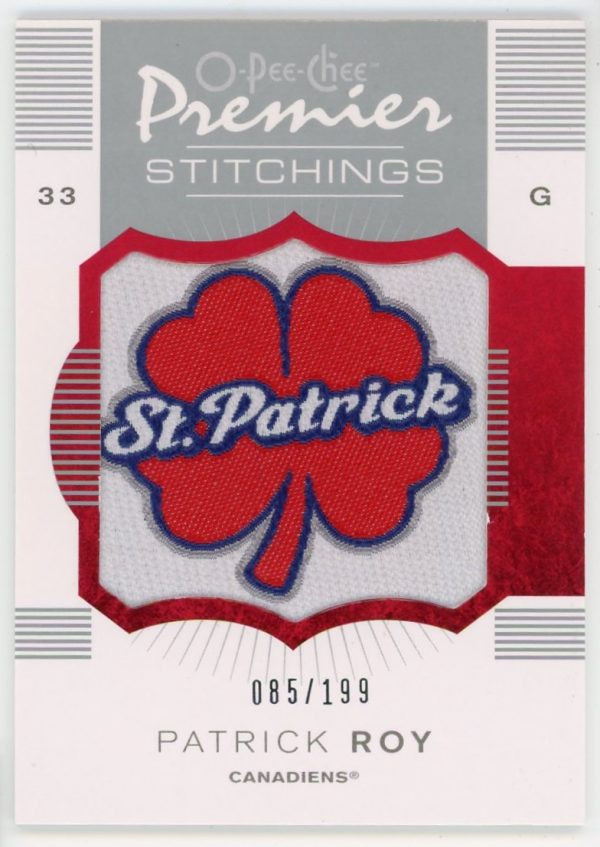 2007-08 Patrick Roy Canadiens OPC Premier Stitchings /199 Card #PS-PR