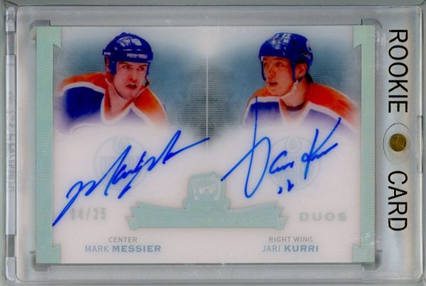 Mark Messier Jari Kurri Oilers UD 2014-15 Duos Rookie Card #E2-MK 04/25