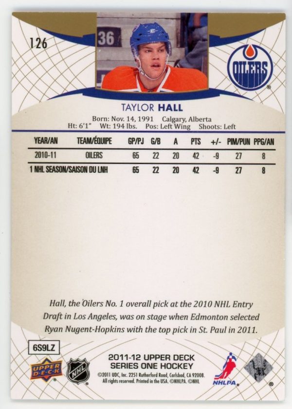 Taylor Hall 2011-12 UD High Gloss Exclusives /10 #126