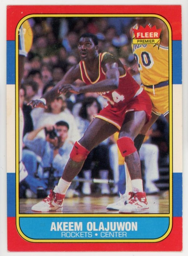Akeem Olajuwon 1986-87 Fleer Rookie Card #82