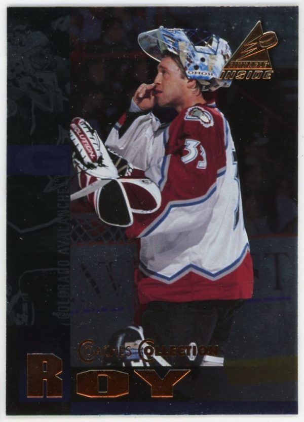 Patrick Roy Avalanche 1997-98 Pinnacle Inside Coaches Collection Card #37