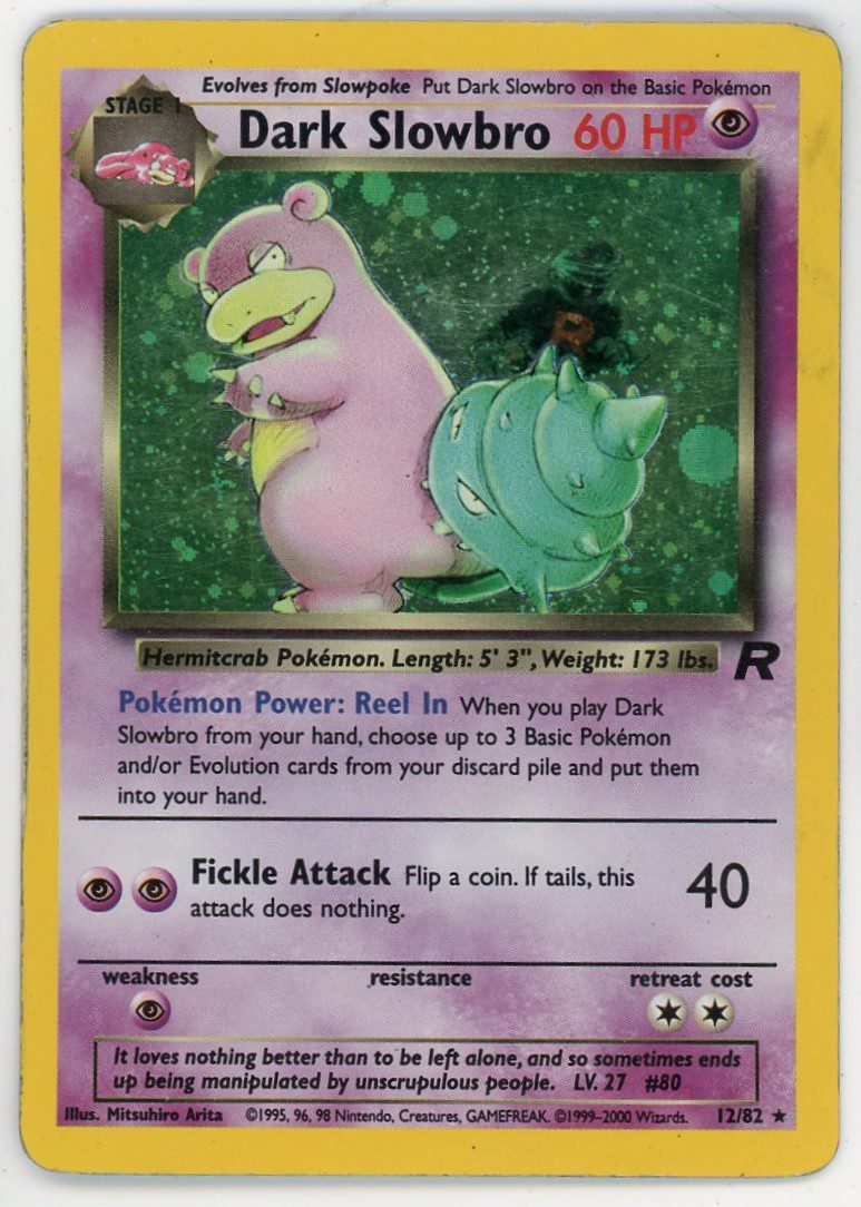 Dark Slowbro Pokemon Team Rocket Holo 12/82 | Froggers House of Cards