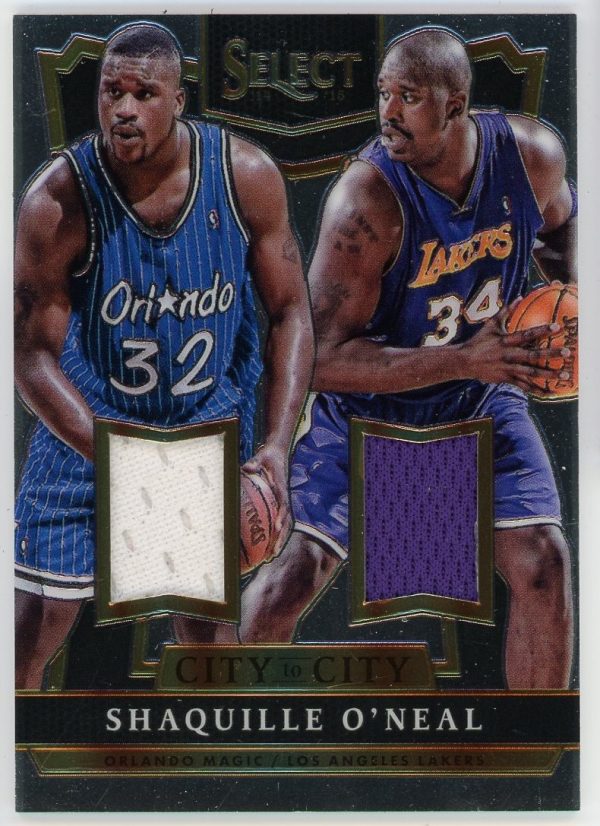 Shaquille O'Neal 2014-15 Panini Select City To City Dual Jersey /199 #1
