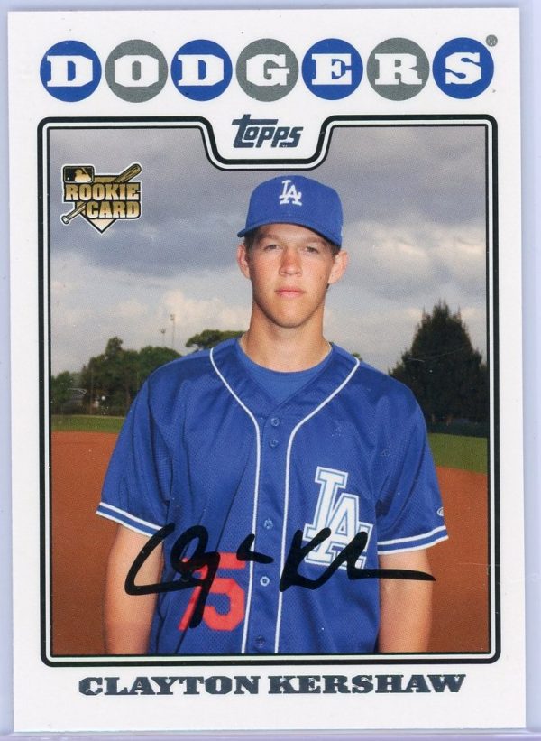 2008 Clayton Kershaw Dodgers Topps Rookie Card #UH240