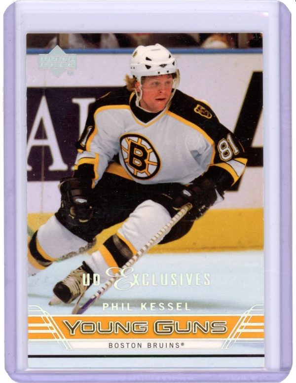 Phil Kessel Bruins 2006-07 UD Exclusives Young Guns Rookie Card #204 029/100