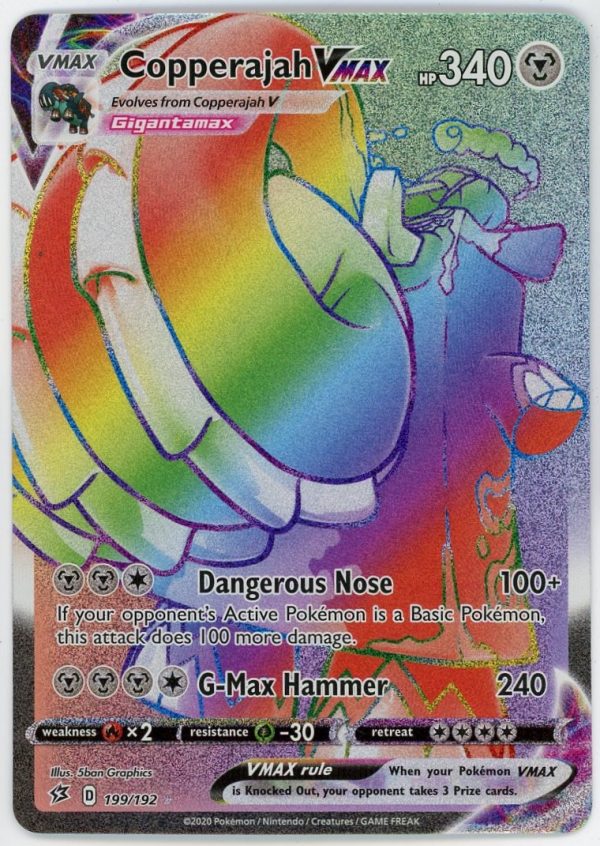 Copperajah VMAX Pokemon Rebel Clash Sword Shield Secret Rare Card 199/192