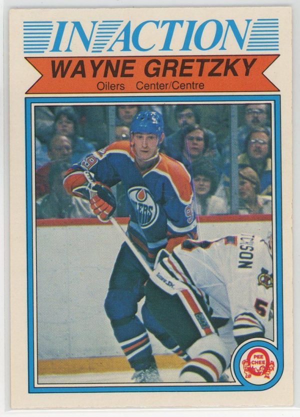 Wayne Gretzky Oilers 1982-83 OPC In Action Card #107