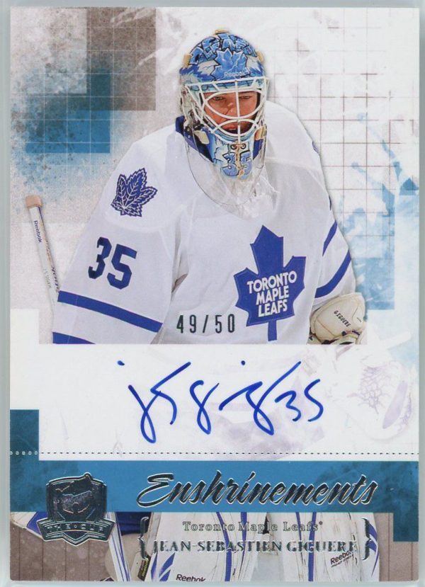 2010-11 Jean-Sebastien Gigure Maple Leafs UD The Cup Enshrinements /50 Auto Card #CE-JG