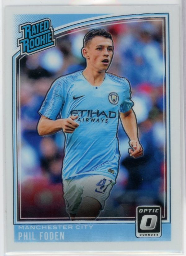2018-19 Phil Foden Manchester City Panini Optic Rated Rookie Card #179
