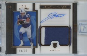 Jonathan Taylor Colts Panini One 2020 Autographed Rookie Card #128 04/25
