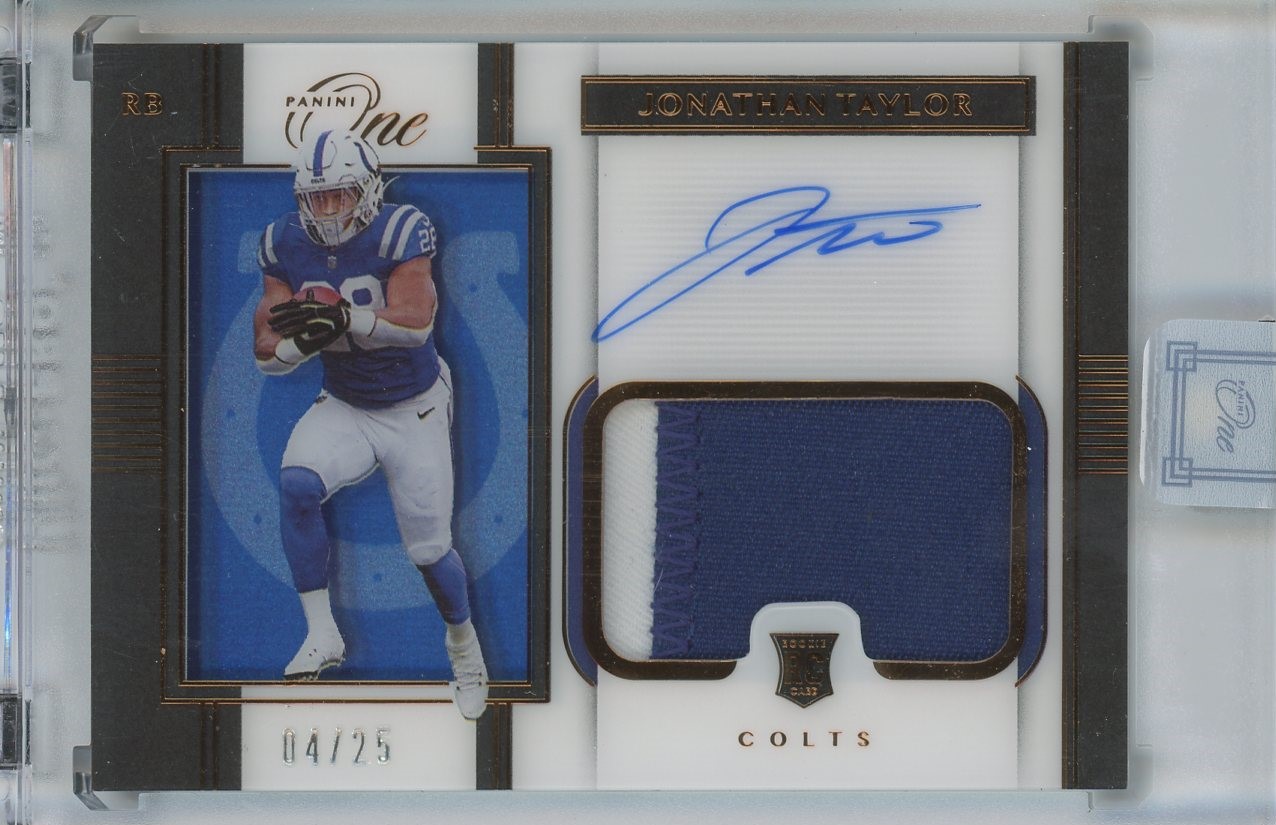 Jonathan Taylor Colts 2020 Panini One 04/25 RPA Card #128