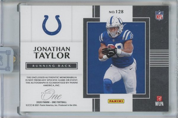 Jonathan Taylor Colts Panini One 2020 Autographed Rookie Card #128 04/25