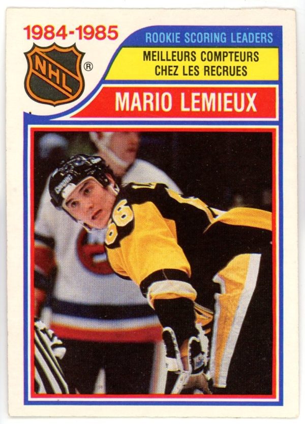 Mario Lemieux 1984-85 O-Pee-Chee Rookie Scoring Leaders #262