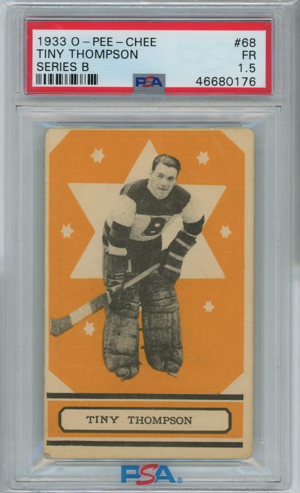 1933 Tiny Thompson Bruins OPC Series B PSA 1.5 Card #68