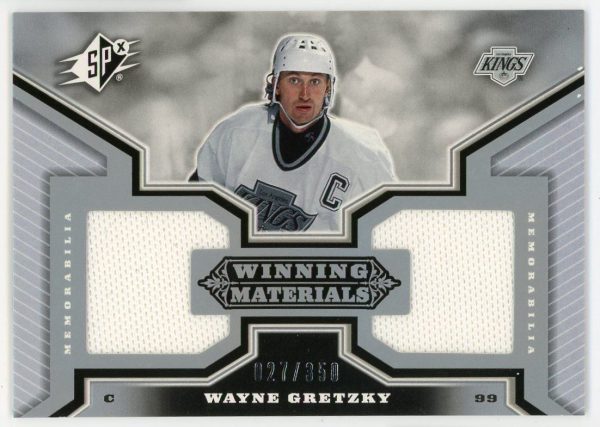 Wayne Gretzky Kings 2005-06 UD SPX Winning Materials Game-Worn /350 Card #WM-WG