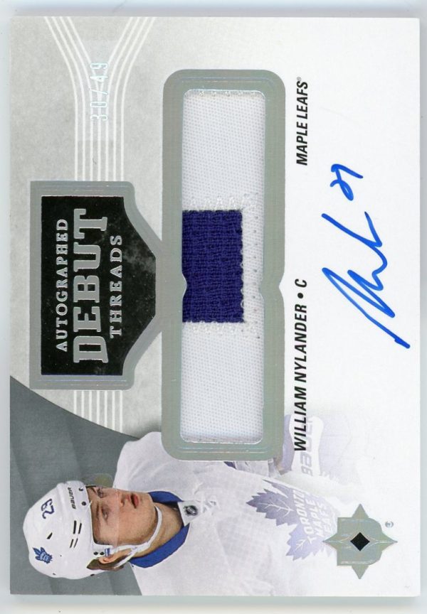 William Nylander 2016-17 UD Ultimate Autographed Debut Threads /49 DT-WN