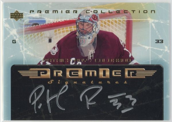 Patrick Roy Avalanche 2003-04 UD Premier Collection Signatures Autograph Card #PS-PR