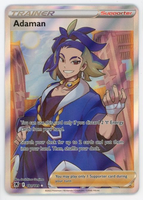 Pokemon Trainer Adaman 181/189 Astral Radiance Full Art Ultra Rare NM ...