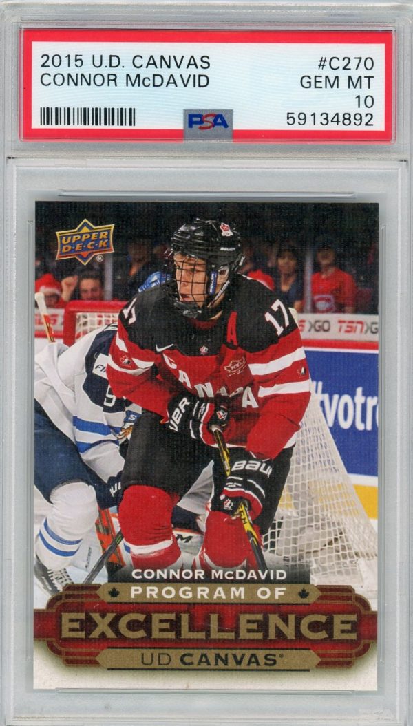 Connor McDavid 2015-16 UD Program Of Excellence RC #C270 PSA 10