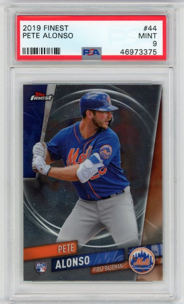 Pete Alonso 2019 Topps Finest Rookie Card #44 PSA 9
