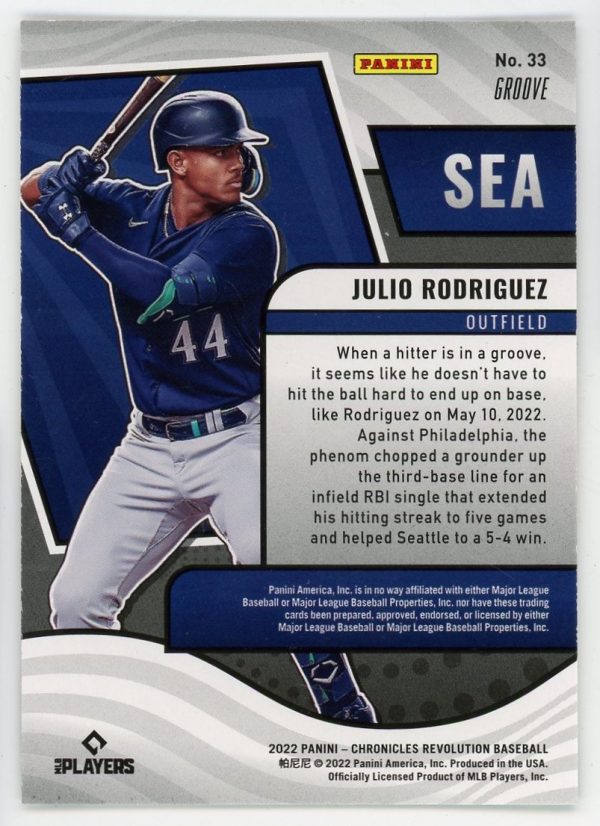 Julio Rodriguez 2022 Chronicles Revolution Groove Parallel RC #33