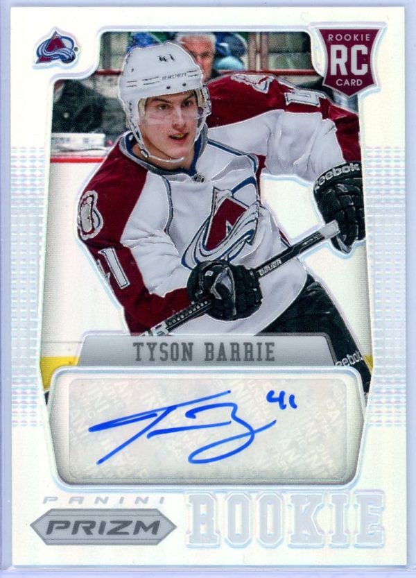Tyson Barrie Avalanche Panini 2012-13 Autographed Prizm Rookie Card#63