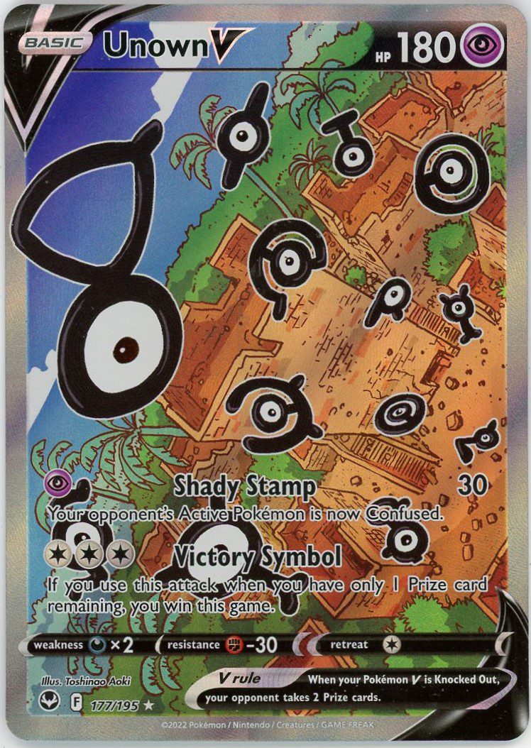 Unknown V - 177/195 - PSA 9 - Full Art - Silver Tempest - Pokemon - 86 –  Lazy Trading Cards