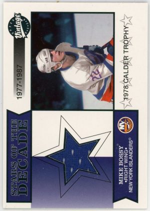 Mike Bossy 2001-02 UD Vintage Stars Of The Decade Jersey Card #SD-MB